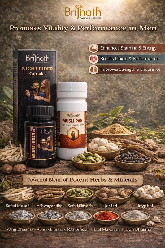 Brijnath Night Rider Capsules & Brijnath Musli Pa(one month combo)